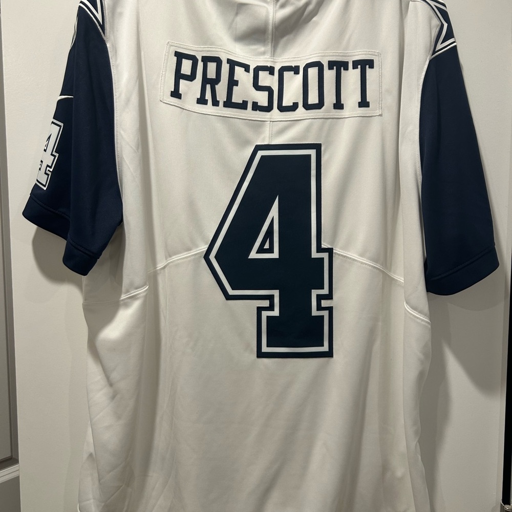 Men's Nike Dak Prescott Dallas Cowboys White Color Rush Vapor Limited Jersey